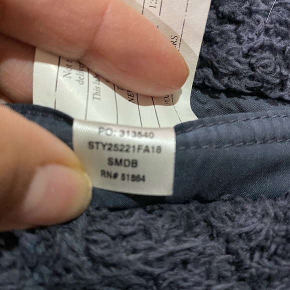 Patagonia Jacket Womens Small Hooded Reversible Fleece Teddy Blue/Gray - Picture 10 of 10